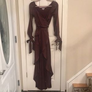 Tobi long sleeve wrap dress